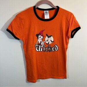 Betty Boop Wicked Orange Halloween Baby Tee Shirt Large